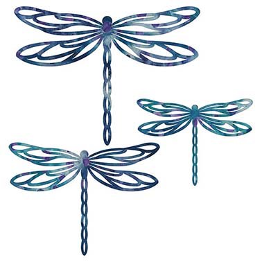 Laser Cut Applique - Dragonfly - Turquoise/Blue