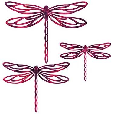 Laser Cut Applique - Dragonfly - Pink/Purple