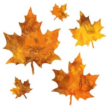Laser Cut Applique - Maple Leaves Orange